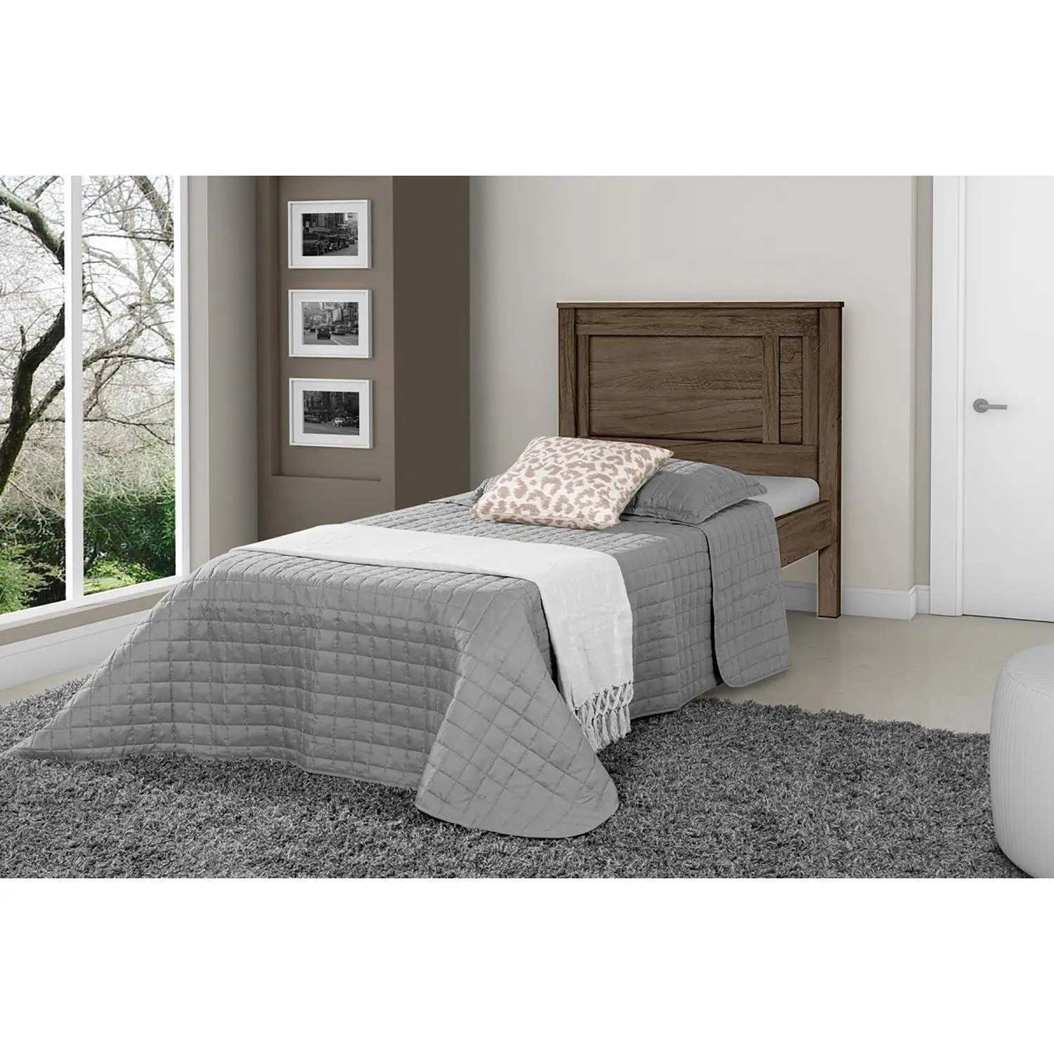 Cama Casal Ambiente Reali 140 Branco Brilho - Lopas.